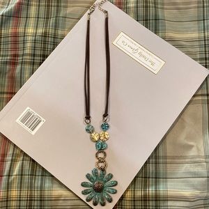 Turquoise Sunflower Necklace